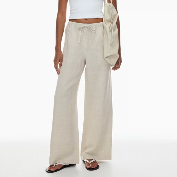 Aritzia Lodge Linen Pant - Natural Ecru - Picture 1 of 4